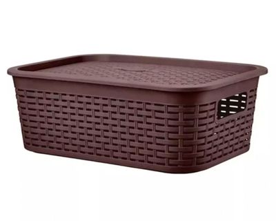 Imagen 2 del producto Canasto organizador Tavarua café plástico 13 lt