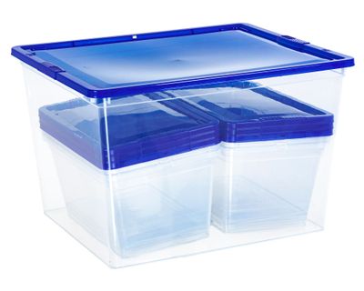 Imagen 2 del producto Set caja organizadora Modubox plástico transparente 30/4.7 lt