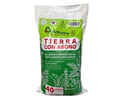 Tierra con abono 40 litros natural