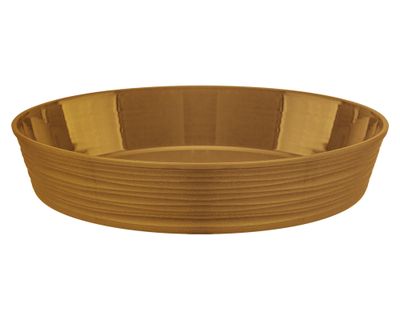 Plato base maceta redondo Piedra N° 25 mostaza 4.3x21 cm