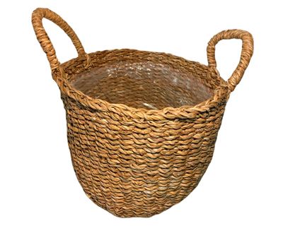 Macetero canasto 28 cm Delhi natural