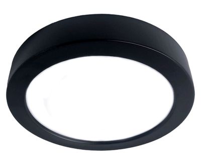 Panel LED sobreponer luz cálida 12W negro