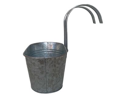 Imagen 2 del producto Macetero metálico gris 12x24x30 cm