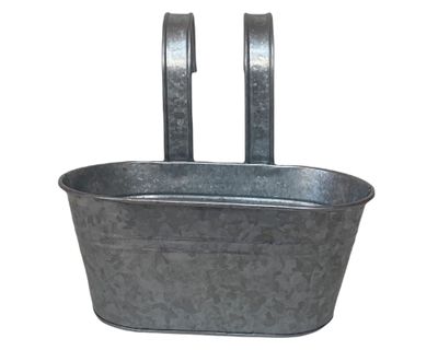 Imagen 1 del producto Macetero metálico gris 12x24x30 cm