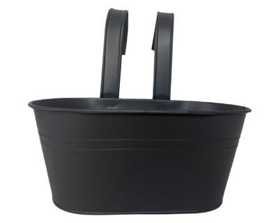 Macetero colgante Metálico negro 30x24 cm