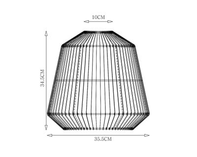 Imagen 2 del producto Pantalla lámpara negro 35 cm