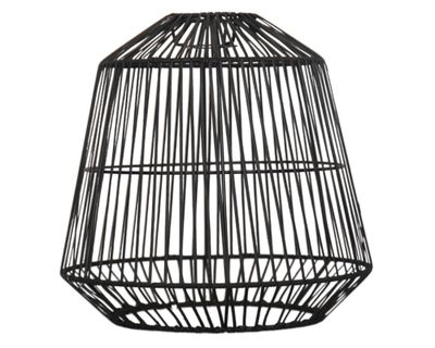 Pantalla lámpara negro 35 cm