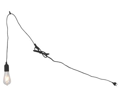 Lámpara colgar E27 1L Interruptor negro