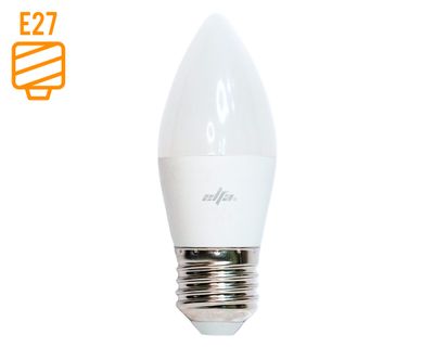 Ampolleta Led 6W E27 luz cálida Vela