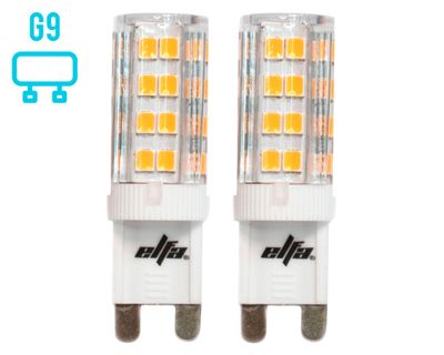 Pack 2 ampolletas Led 3.5W G9 luz fría