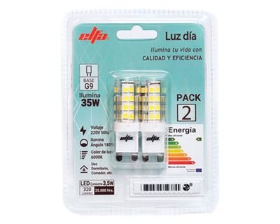 Imagen 2 del producto Pack 2 ampolletas Led 3.5W G9 luz fría
