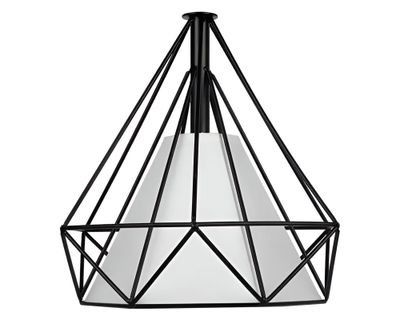 Imagen 1 del producto Lámpara colgar E27 1L Diamante blanco/negro