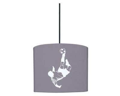 Lámpara colgar LED luminiscente E27 1L Futbol gris