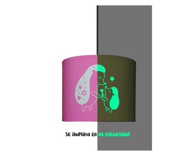 Imagen 2 del producto Lámpara colgar LED luminiscente E27 1L Pespin rosado