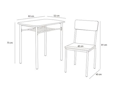 Imagen 2 del producto Set desayunador Ben beige, blanco