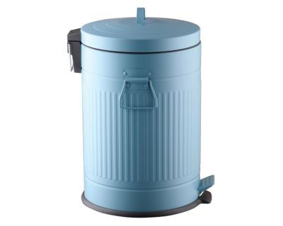 Basurero Vintage redondo azul 18.6 litros
