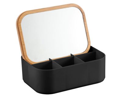 Caja organizadora bambú/negro 15.5x11.3x5.8 cm