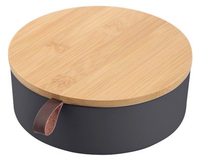 Caja organizadora bambú/negro 14 cm