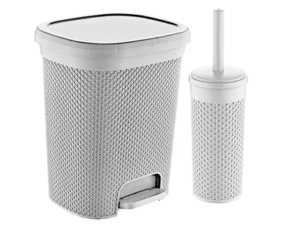Basurero + escobilla WC diamante