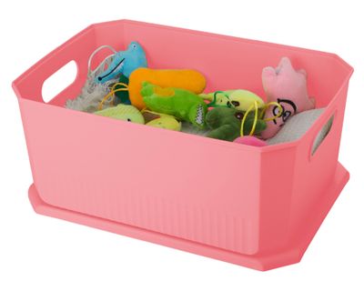 Imagen 2 del producto Caja organizadora Octagonal salmón 15 litros