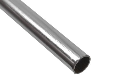 Tubo cortina 12 mm 3 m liso cromado Metalhsa