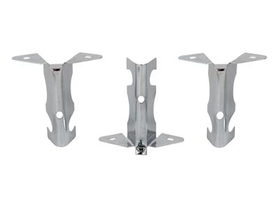 Soporte simple cromado 3 unidades Metalhsa