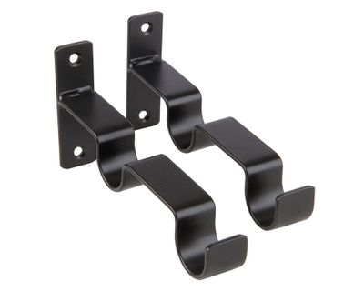 Soporte 1'' doble muro negro 2 unidades Darkness