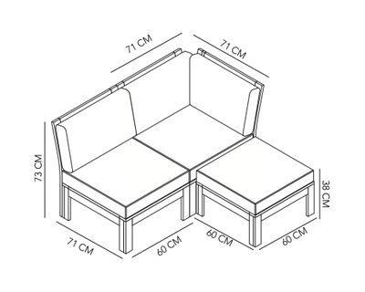 Imagen 2 del producto Set living Cologne 3 personas