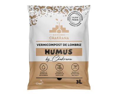 Humus de lombriz 3 litros
