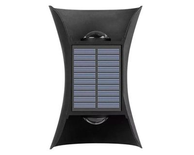 Aplique LED solar 2L Deco negro