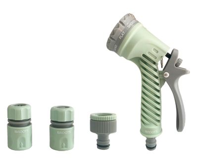 Pistola riego + acoples Summer verde
