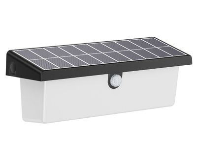 Aplique rectangular 100 lúmenes solar contra agua