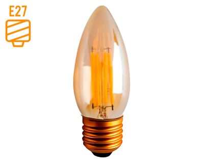 Imagen 1 del producto Ampolleta led vela filamento 6 W E27 luz cálida