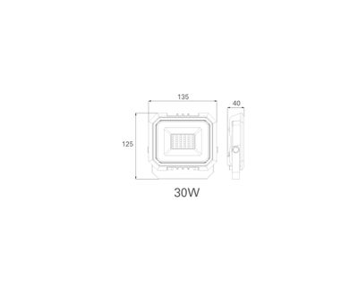 Imagen 2 del producto Proyector LED 30W 2700 K luz cálida