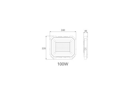 Imagen 2 del producto Proyector LED 100W 6500 K luz fría