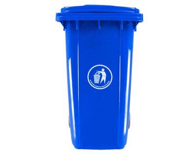 Basurero cuadrado azul 240 lt