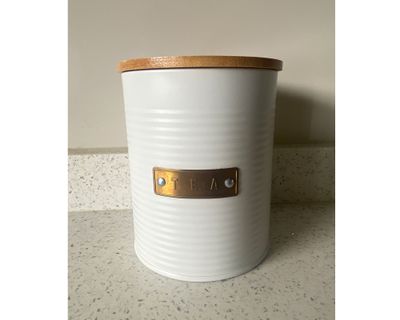 Imagen 2 del producto Canister placa dorada Tea blanco 13x11 cm