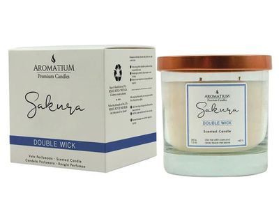 Imagen 2 del producto Vela Premium candles 2 mechas sakura 260 g