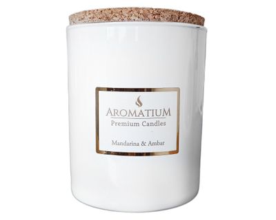 Vela Premium Candles mandarina y ámbar 140 g