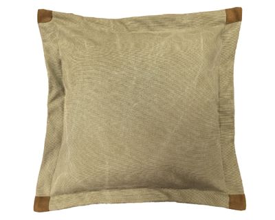 Cojín decorativo Deslavado café 45x45 cm