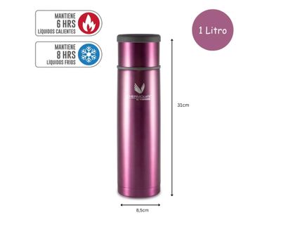 Imagen 2 del producto Termo para agua Everynight morado 1 lt