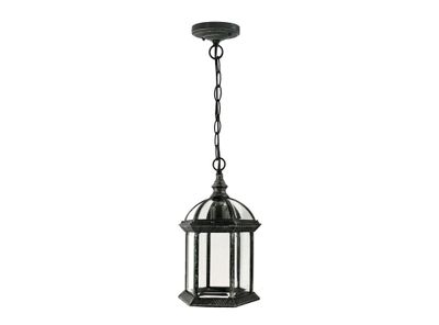 Farol colgar 1L E27 hexágono gris Abitare