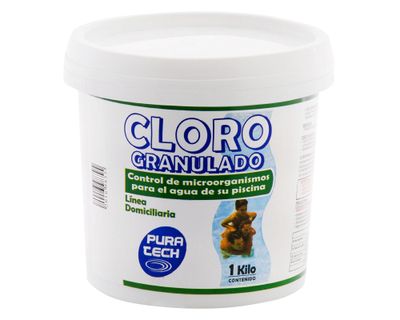 Cloro granulado piscina 1 kg Pura tech