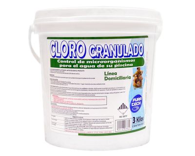 Cloro granulado piscina 3 kg Pura tech