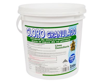 Imagen 2 del producto Cloro granulado piscina 3 kg Pura tech