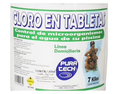 Imagen 2 del producto Cloro tableta piscina 7 kg Pura tech