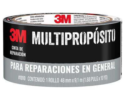 Cinta de tela duct tape Multipropósito 48 mm x 9.1 m gris