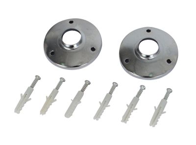 Set flanche 19 mm barra baño cromado angular 2 unidades metalhsa