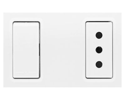 Imagen 2 del producto Interruptor+enchufe 9/12 modus blanco Bticino