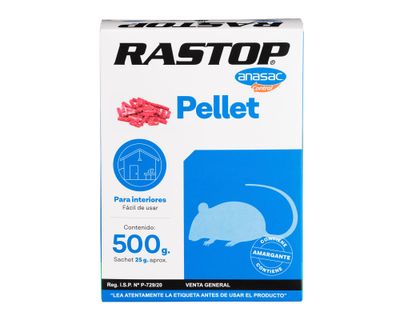 Raticida pellet Rastop ultima generación 500g Anasac